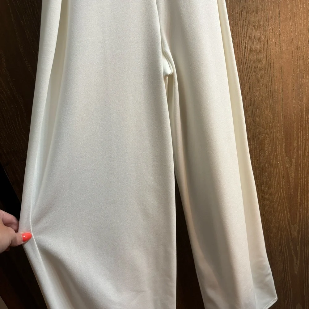Classy Cream Jumpsuit Pantsuit Large - Picture 10 of 10